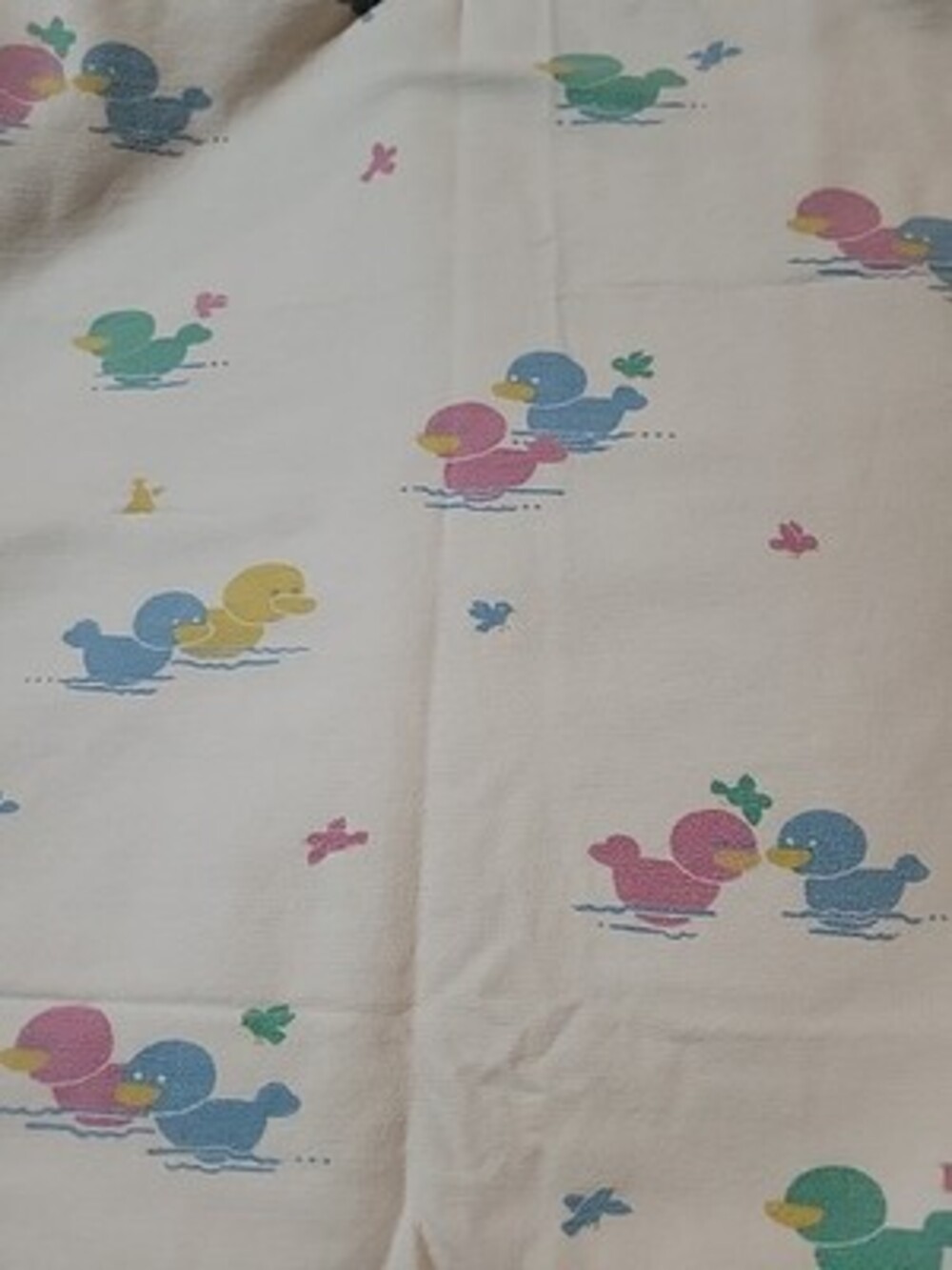 Vintage Medline Industries Baby Blanket DUCKS 33" X 33" 100% Cotton Receiving